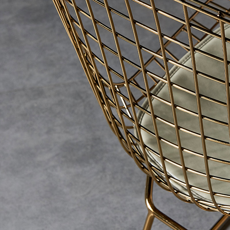 Scandinavian Metal Bedroom Side Chair Cross Back Matte Finish Dining Chair Clearhalo ' kitchen&dining_furn' 'Dining Chairs' 'Dining Tables & Seating' 'dining_chair' 'furn' 'furn_dining_chair' 'Furniture' 'furniture_dining_chair' 'Kitchen & Dining Furniture' 'kitchen' 4038274