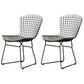 Scandinavian Metal Bedroom Side Chair Cross Back Matte Finish Dining Chair Black Gray 2 Piece Set Clearhalo ' kitchen&dining_furn' 'Dining Chairs' 'Dining Tables & Seating' 'dining_chair' 'furn' 'furn_dining_chair' 'Furniture' 'furniture_dining_chair' 'Kitchen & Dining Furniture' 'kitchen' 4038275