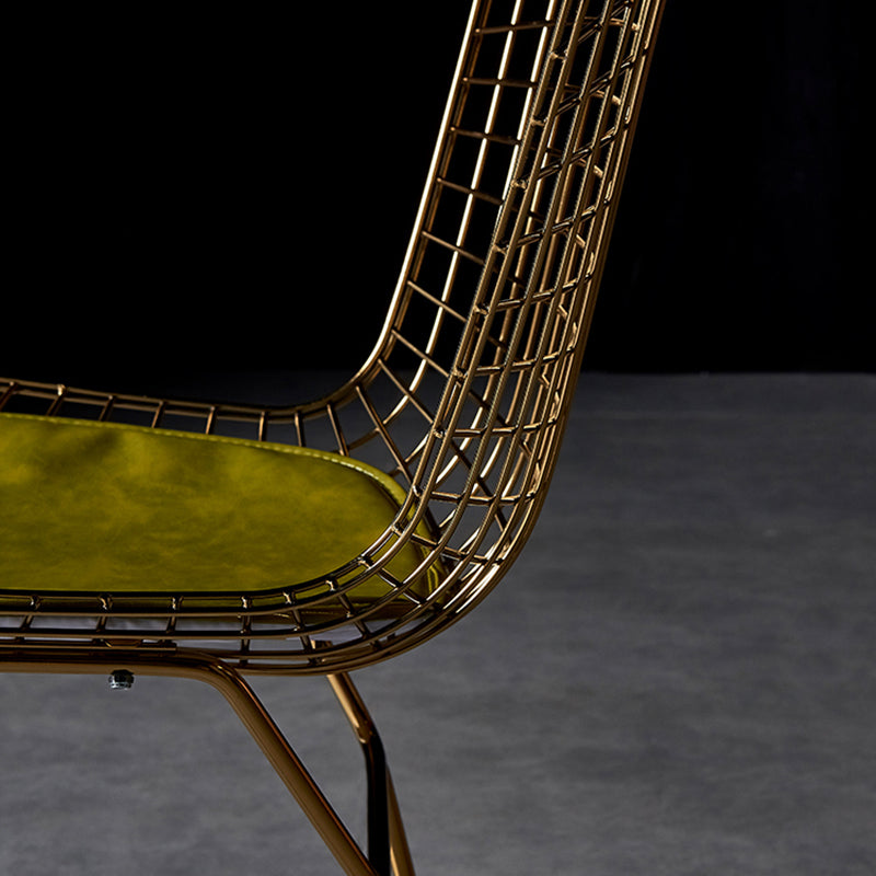 Scandinavian Metal Bedroom Side Chair Cross Back Matte Finish Dining Chair Clearhalo ' kitchen&dining_furn' 'Dining Chairs' 'Dining Tables & Seating' 'dining_chair' 'furn' 'furn_dining_chair' 'Furniture' 'furniture_dining_chair' 'Kitchen & Dining Furniture' 'kitchen' 4038279