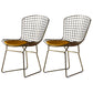 Scandinavian Metal Bedroom Side Chair Cross Back Matte Finish Dining Chair Gold Yellow 2 Piece Set Clearhalo ' kitchen&dining_furn' 'Dining Chairs' 'Dining Tables & Seating' 'dining_chair' 'furn' 'furn_dining_chair' 'Furniture' 'furniture_dining_chair' 'Kitchen & Dining Furniture' 'kitchen' 4038281