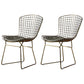 Scandinavian Metal Bedroom Side Chair Cross Back Matte Finish Dining Chair Gold Gray 2 Piece Set Clearhalo ' kitchen&dining_furn' 'Dining Chairs' 'Dining Tables & Seating' 'dining_chair' 'furn' 'furn_dining_chair' 'Furniture' 'furniture_dining_chair' 'Kitchen & Dining Furniture' 'kitchen' 4038286