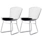 Scandinavian Metal Bedroom Side Chair Cross Back Matte Finish Dining Chair White Black 2 Piece Set Clearhalo ' kitchen&dining_furn' 'Dining Chairs' 'Dining Tables & Seating' 'dining_chair' 'furn' 'furn_dining_chair' 'Furniture' 'furniture_dining_chair' 'Kitchen & Dining Furniture' 'kitchen' 4038290