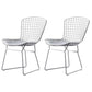 Scandinavian Metal Bedroom Side Chair Cross Back Matte Finish Dining Chair White White 2 Piece Set Clearhalo ' kitchen&dining_furn' 'Dining Chairs' 'Dining Tables & Seating' 'dining_chair' 'furn' 'furn_dining_chair' 'Furniture' 'furniture_dining_chair' 'Kitchen & Dining Furniture' 'kitchen' 4038302