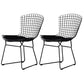 Scandinavian Metal Bedroom Side Chair Cross Back Matte Finish Dining Chair Black Black 2 Piece Set Clearhalo ' kitchen&dining_furn' 'Dining Chairs' 'Dining Tables & Seating' 'dining_chair' 'furn' 'furn_dining_chair' 'Furniture' 'furniture_dining_chair' 'Kitchen & Dining Furniture' 'kitchen' 4038305