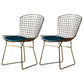 Scandinavian Metal Bedroom Side Chair Cross Back Matte Finish Dining Chair Gold Blue 2 Piece Set Clearhalo ' kitchen&dining_furn' 'Dining Chairs' 'Dining Tables & Seating' 'dining_chair' 'furn' 'furn_dining_chair' 'Furniture' 'furniture_dining_chair' 'Kitchen & Dining Furniture' 'kitchen' 4038314