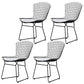 Scandinavian Metal Bedroom Side Chair Cross Back Matte Finish Dining Chair Black White 4 Piece Set Clearhalo ' kitchen&dining_furn' 'Dining Chairs' 'Dining Tables & Seating' 'dining_chair' 'furn' 'furn_dining_chair' 'Furniture' 'furniture_dining_chair' 'Kitchen & Dining Furniture' 'kitchen' 4038315