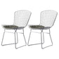 Scandinavian Metal Bedroom Side Chair Cross Back Matte Finish Dining Chair White Gray 2 Piece Set Clearhalo ' kitchen&dining_furn' 'Dining Chairs' 'Dining Tables & Seating' 'dining_chair' 'furn' 'furn_dining_chair' 'Furniture' 'furniture_dining_chair' 'Kitchen & Dining Furniture' 'kitchen' 4038320