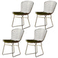 Scandinavian Metal Bedroom Side Chair Cross Back Matte Finish Dining Chair Gold Green 4 Piece Set Clearhalo ' kitchen&dining_furn' 'Dining Chairs' 'Dining Tables & Seating' 'dining_chair' 'furn' 'furn_dining_chair' 'Furniture' 'furniture_dining_chair' 'Kitchen & Dining Furniture' 'kitchen' 4038321