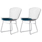 Scandinavian Metal Bedroom Side Chair Cross Back Matte Finish Dining Chair White Blue 2 Piece Set Clearhalo ' kitchen&dining_furn' 'Dining Chairs' 'Dining Tables & Seating' 'dining_chair' 'furn' 'furn_dining_chair' 'Furniture' 'furniture_dining_chair' 'Kitchen & Dining Furniture' 'kitchen' 4038326