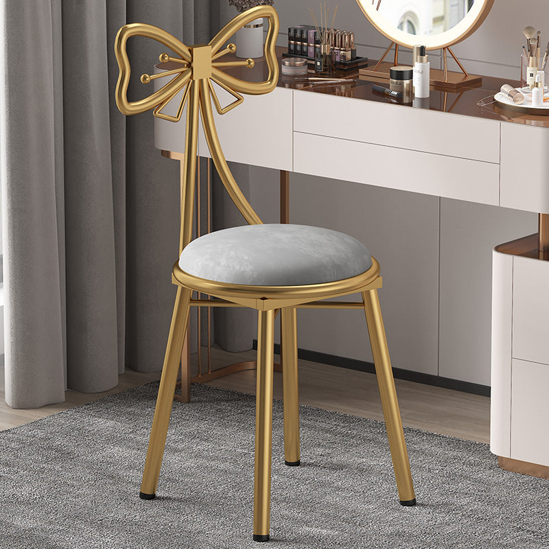 Scandinavian Style Upholstered Armless Dining Chair Open Back Dining Single Chair Grey Clearhalo ' kitchen&dining_furn' 'Dining Chairs' 'Dining Tables & Seating' 'dining_chair' 'furn' 'furn_dining_chair' 'Furniture' 'furniture_dining_chair' 'Kitchen & Dining Furniture' 'kitchen' 4038333