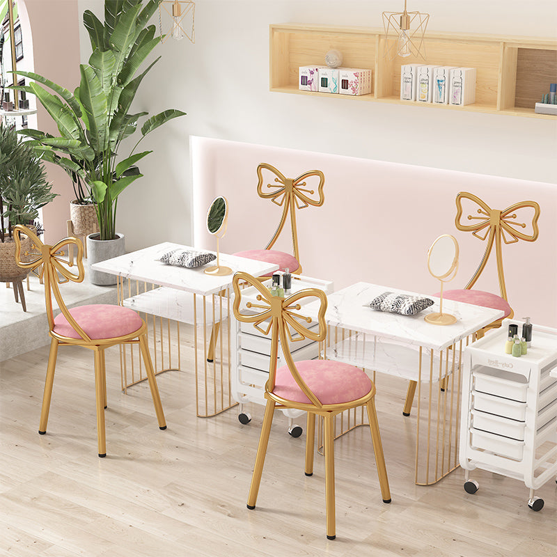 Scandinavian Style Upholstered Armless Dining Chair Open Back Dining Single Chair Clearhalo ' kitchen&dining_furn' 'Dining Chairs' 'Dining Tables & Seating' 'dining_chair' 'furn' 'furn_dining_chair' 'Furniture' 'furniture_dining_chair' 'Kitchen & Dining Furniture' 'kitchen' 4038334