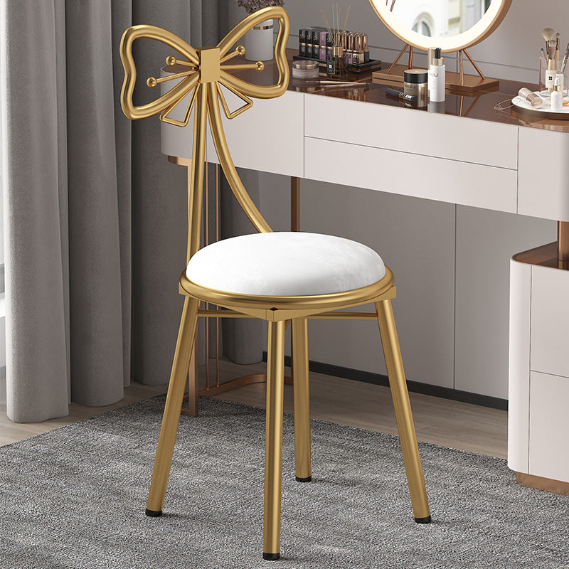 Scandinavian Style Upholstered Armless Dining Chair Open Back Dining Single Chair White Clearhalo ' kitchen&dining_furn' 'Dining Chairs' 'Dining Tables & Seating' 'dining_chair' 'furn' 'furn_dining_chair' 'Furniture' 'furniture_dining_chair' 'Kitchen & Dining Furniture' 'kitchen' 4038338