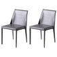 Designer Style Saddle Leather Home Side Chair Parsons Matte Finish Dining Chair(Set of 2) Black Clearhalo ' kitchen&dining_furn' 'Dining Chairs' 'Dining Tables & Seating' 'dining_chair' 'Furniture' 'furniture_dining_chair' 'Kitchen & Dining Furniture' 'kitchen' 4038359