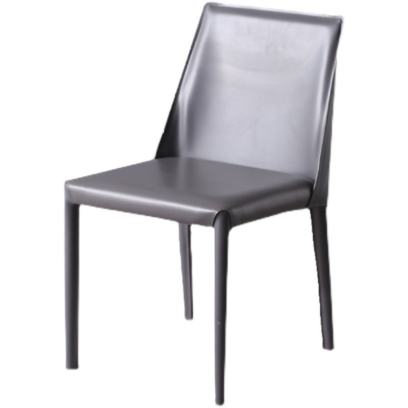 Designer Style Saddle Leather Home Side Chair Parsons Matte Finish Dining Chair(Set of 2) Clearhalo ' kitchen&dining_furn' 'Dining Chairs' 'Dining Tables & Seating' 'dining_chair' 'Furniture' 'furniture_dining_chair' 'Kitchen & Dining Furniture' 'kitchen' 4038364
