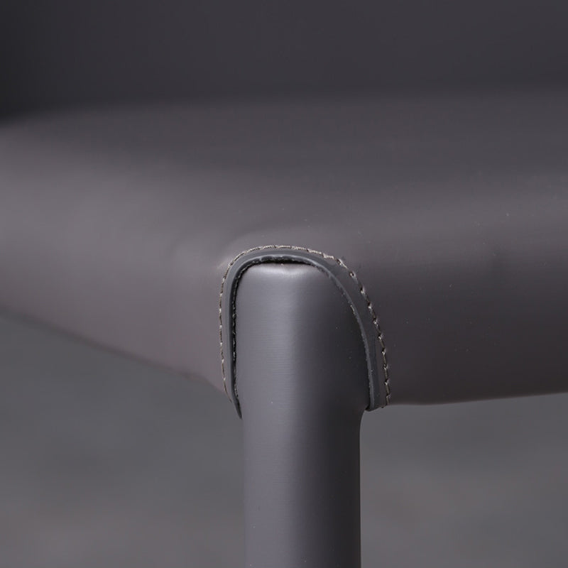 Designer Style Saddle Leather Home Side Chair Parsons Matte Finish Dining Chair(Set of 2) Clearhalo ' kitchen&dining_furn' 'Dining Chairs' 'Dining Tables & Seating' 'dining_chair' 'Furniture' 'furniture_dining_chair' 'Kitchen & Dining Furniture' 'kitchen' 4038367