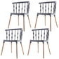Scandinavian Beech Windsor Back Side Chair Candy Colors Wood Dining Chair (Set of 4) Light Gray Clearhalo ' kitchen&dining_furn' 'Dining Chairs' 'Dining Tables & Seating' 'dining_chair' 'furn' 'furn_dining_chair' 'Furniture' 'furniture_dining_chair' 'Kitchen & Dining Furniture' 'kitchen' 4038376