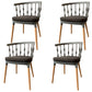 Scandinavian Beech Windsor Back Side Chair Candy Colors Wood Dining Chair (Set of 4) Grey Clearhalo ' kitchen&dining_furn' 'Dining Chairs' 'Dining Tables & Seating' 'dining_chair' 'furn' 'furn_dining_chair' 'Furniture' 'furniture_dining_chair' 'Kitchen & Dining Furniture' 'kitchen' 4038381