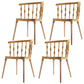 Scandinavian Beech Windsor Back Side Chair Candy Colors Wood Dining Chair (Set of 4) Yellow Clearhalo ' kitchen&dining_furn' 'Dining Chairs' 'Dining Tables & Seating' 'dining_chair' 'furn' 'furn_dining_chair' 'Furniture' 'furniture_dining_chair' 'Kitchen & Dining Furniture' 'kitchen' 4038387