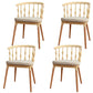 Scandinavian Beech Windsor Back Side Chair Candy Colors Wood Dining Chair (Set of 4) Beige Clearhalo ' kitchen&dining_furn' 'Dining Chairs' 'Dining Tables & Seating' 'dining_chair' 'furn' 'furn_dining_chair' 'Furniture' 'furniture_dining_chair' 'Kitchen & Dining Furniture' 'kitchen' 4038394