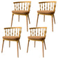 Scandinavian Beech Windsor Back Side Chair Candy Colors Wood Dining Chair (Set of 4) Ginger Clearhalo ' kitchen&dining_furn' 'Dining Chairs' 'Dining Tables & Seating' 'dining_chair' 'furn' 'furn_dining_chair' 'Furniture' 'furniture_dining_chair' 'Kitchen & Dining Furniture' 'kitchen' 4038395