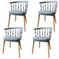 Scandinavian Beech Windsor Back Side Chair Candy Colors Wood Dining Chair (Set of 4) Gray Blue Clearhalo ' kitchen&dining_furn' 'Dining Chairs' 'Dining Tables & Seating' 'dining_chair' 'furn' 'furn_dining_chair' 'Furniture' 'furniture_dining_chair' 'Kitchen & Dining Furniture' 'kitchen' 4038396