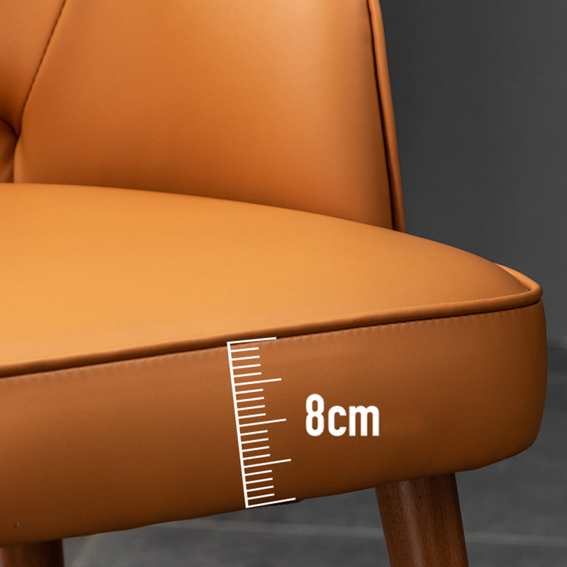 Glam Style Microfiber Leather Dining Chair Solid Back Arm Single Chair Clearhalo ' kitchen&dining_furn' 'Dining Chairs' 'Dining Tables & Seating' 'dining_chair' 'furn' 'furn_dining_chair' 'Furniture' 'furniture_dining_chair' 'Kitchen & Dining Furniture' 'kitchen' 4038411