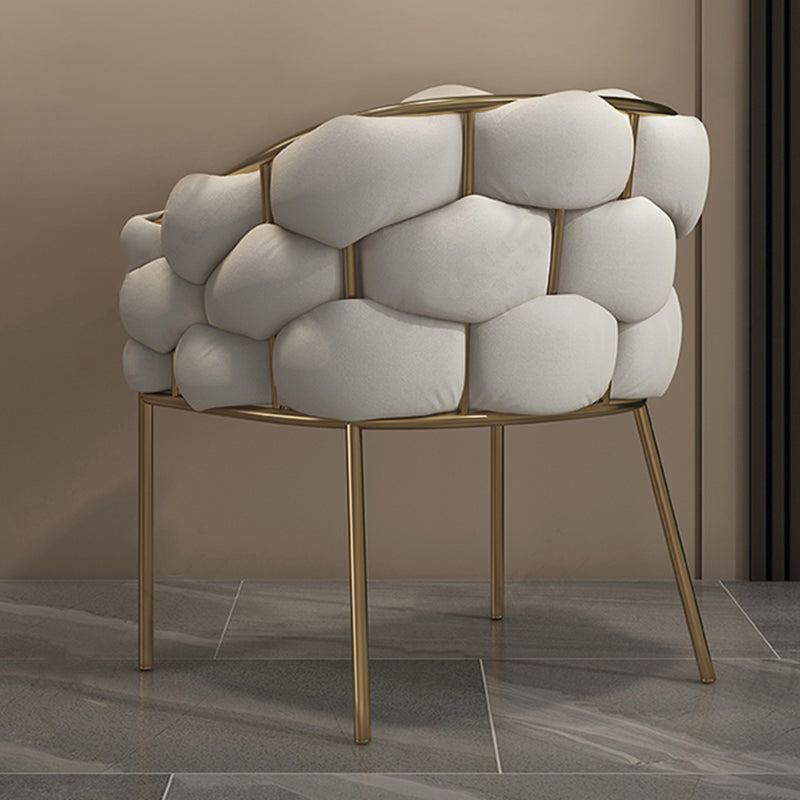 Scandinavian Style Upholstered Dining Chair Solid Back Armless Single Chair Clearhalo ' kitchen&dining_furn' 'Dining Chairs' 'Dining Tables & Seating' 'dining_chair' 'furn' 'furn_dining_chair' 'Furniture' 'furniture_dining_chair' 'Kitchen & Dining Furniture' 'kitchen' 4038424