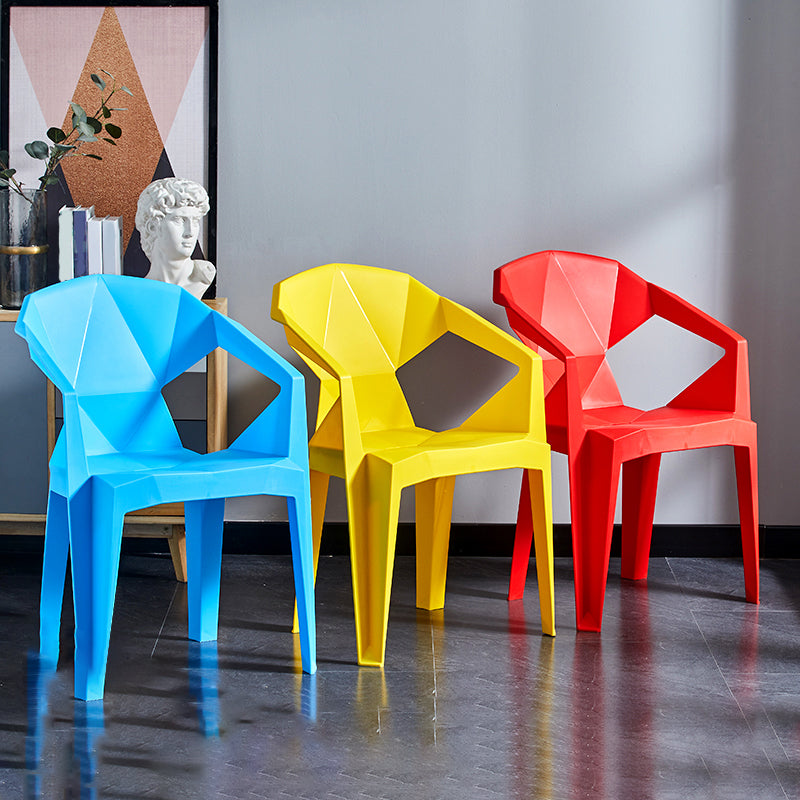 Modern Style Slat Back Stacking Side Chair Plastic Dining Arm Chairs for Home Use Clearhalo ' kitchen&dining_furn' 'Dining Chairs' 'Dining Tables & Seating' 'dining_chair' 'furn' 'furn_dining_chair' 'Furniture' 'furniture_dining_chair' 'Kitchen & Dining Furniture' 'kitchen' 4038447