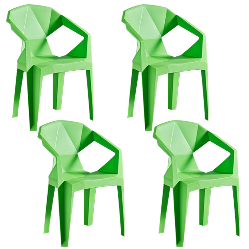 Modern Style Slat Back Stacking Side Chair Plastic Dining Arm Chairs for Home Use Green 4 Piece Set Clearhalo ' kitchen&dining_furn' 'Dining Chairs' 'Dining Tables & Seating' 'dining_chair' 'furn' 'furn_dining_chair' 'Furniture' 'furniture_dining_chair' 'Kitchen & Dining Furniture' 'kitchen' 4038469