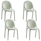 Scandinavian Style Plastic Dining Armless Chair Solid Back Dining Side Chairs Green 4 Piece Set Clearhalo ' kitchen&dining_furn' 'Dining Chairs' 'Dining Tables & Seating' 'dining_chair' 'furn' 'furn_dining_chair' 'Furniture' 'furniture_dining_chair' 'Kitchen & Dining Furniture' 'kitchen' 4038477