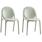 Scandinavian Style Plastic Dining Armless Chair Solid Back Dining Side Chairs Green 2 Piece Set Clearhalo ' kitchen&dining_furn' 'Dining Chairs' 'Dining Tables & Seating' 'dining_chair' 'furn' 'furn_dining_chair' 'Furniture' 'furniture_dining_chair' 'Kitchen & Dining Furniture' 'kitchen' 4038481
