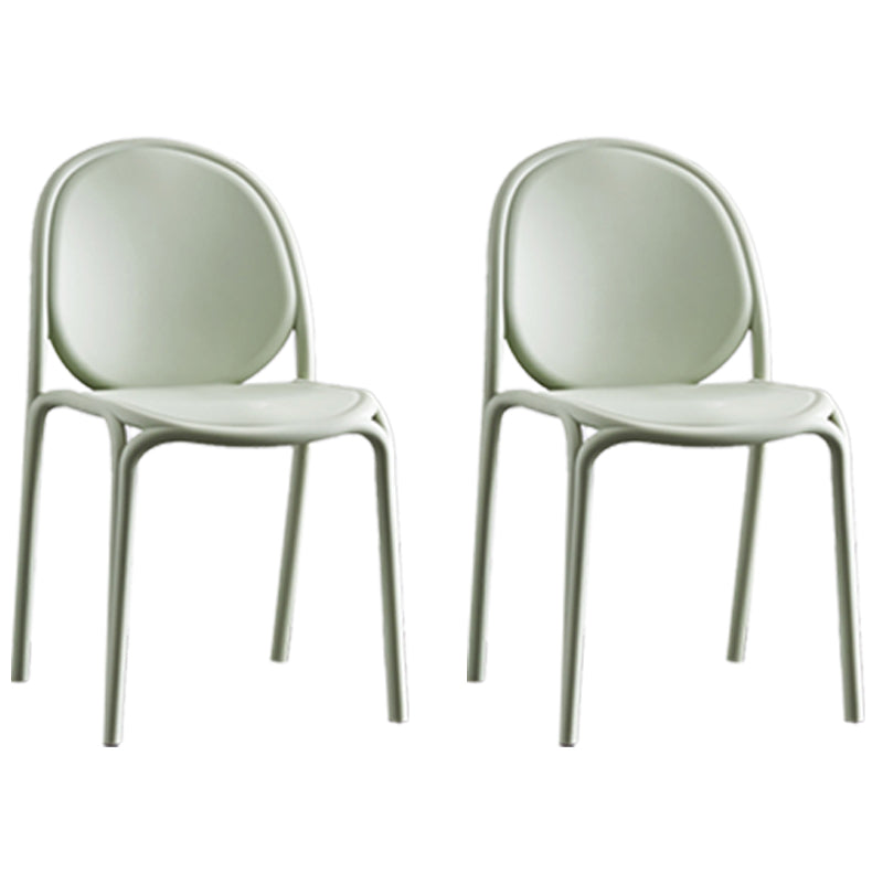 Scandinavian Style Plastic Dining Armless Chair Solid Back Dining Side Chairs Green 2 Piece Set Clearhalo ' kitchen&dining_furn' 'Dining Chairs' 'Dining Tables & Seating' 'dining_chair' 'furn' 'furn_dining_chair' 'Furniture' 'furniture_dining_chair' 'Kitchen & Dining Furniture' 'kitchen' 4038481