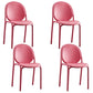 Scandinavian Style Plastic Dining Armless Chair Solid Back Dining Side Chairs Red 4 Piece Set Clearhalo ' kitchen&dining_furn' 'Dining Chairs' 'Dining Tables & Seating' 'dining_chair' 'furn' 'furn_dining_chair' 'Furniture' 'furniture_dining_chair' 'Kitchen & Dining Furniture' 'kitchen' 4038483