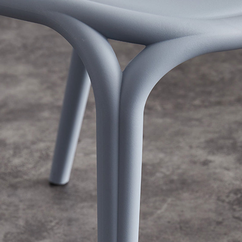 Scandinavian Style Plastic Dining Armless Chair Solid Back Dining Side Chairs Clearhalo ' kitchen&dining_furn' 'Dining Chairs' 'Dining Tables & Seating' 'dining_chair' 'furn' 'furn_dining_chair' 'Furniture' 'furniture_dining_chair' 'Kitchen & Dining Furniture' 'kitchen' 4038490
