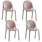 Scandinavian Style Plastic Dining Armless Chair Solid Back Dining Side Chairs Grey 4 Piece Set Clearhalo ' kitchen&dining_furn' 'Dining Chairs' 'Dining Tables & Seating' 'dining_chair' 'furn' 'furn_dining_chair' 'Furniture' 'furniture_dining_chair' 'Kitchen & Dining Furniture' 'kitchen' 4038495