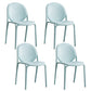 Scandinavian Style Plastic Dining Armless Chair Solid Back Dining Side Chairs Sky Blue 4 Piece Set Clearhalo ' kitchen&dining_furn' 'Dining Chairs' 'Dining Tables & Seating' 'dining_chair' 'furn' 'furn_dining_chair' 'Furniture' 'furniture_dining_chair' 'Kitchen & Dining Furniture' 'kitchen' 4038500