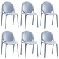 Scandinavian Style Plastic Dining Armless Chair Solid Back Dining Side Chairs Blue 6 Piece Set Clearhalo ' kitchen&dining_furn' 'Dining Chairs' 'Dining Tables & Seating' 'dining_chair' 'furn' 'furn_dining_chair' 'Furniture' 'furniture_dining_chair' 'Kitchen & Dining Furniture' 'kitchen' 4038504