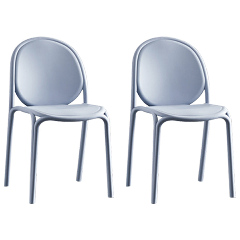 Scandinavian Style Plastic Dining Armless Chair Solid Back Dining Side Chairs Blue 2 Piece Set Clearhalo ' kitchen&dining_furn' 'Dining Chairs' 'Dining Tables & Seating' 'dining_chair' 'furn' 'furn_dining_chair' 'Furniture' 'furniture_dining_chair' 'Kitchen & Dining Furniture' 'kitchen' 4038505
