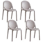 Scandinavian Style Plastic Dining Armless Chair Solid Back Dining Side Chairs Camel 4 Piece Set Clearhalo ' kitchen&dining_furn' 'Dining Chairs' 'Dining Tables & Seating' 'dining_chair' 'furn' 'furn_dining_chair' 'Furniture' 'furniture_dining_chair' 'Kitchen & Dining Furniture' 'kitchen' 4038506