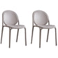 Scandinavian Style Plastic Dining Armless Chair Solid Back Dining Side Chairs Camel 2 Piece Set Clearhalo ' kitchen&dining_furn' 'Dining Chairs' 'Dining Tables & Seating' 'dining_chair' 'furn' 'furn_dining_chair' 'Furniture' 'furniture_dining_chair' 'Kitchen & Dining Furniture' 'kitchen' 4038508