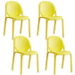 Scandinavian Style Plastic Dining Armless Chair Solid Back Dining Side Chairs Yellow 4 Piece Set Clearhalo ' kitchen&dining_furn' 'Dining Chairs' 'Dining Tables & Seating' 'dining_chair' 'furn' 'furn_dining_chair' 'Furniture' 'furniture_dining_chair' 'Kitchen & Dining Furniture' 'kitchen' 4038512