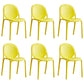 Scandinavian Style Plastic Dining Armless Chair Solid Back Dining Side Chairs Yellow 6 Piece Set Clearhalo ' kitchen&dining_furn' 'Dining Chairs' 'Dining Tables & Seating' 'dining_chair' 'furn' 'furn_dining_chair' 'Furniture' 'furniture_dining_chair' 'Kitchen & Dining Furniture' 'kitchen' 4038513