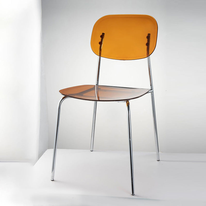 Industrial Style Open Back Dining Side Chairs Plastic Dining Armless Chairs Tan 1 Piece Clearhalo ' kitchen&dining_furn' 'Dining Chairs' 'Dining Tables & Seating' 'dining_chair' 'furn' 'furn_dining_chair' 'Furniture' 'furniture_dining_chair' 'Kitchen & Dining Furniture' 'kitchen' 4038518