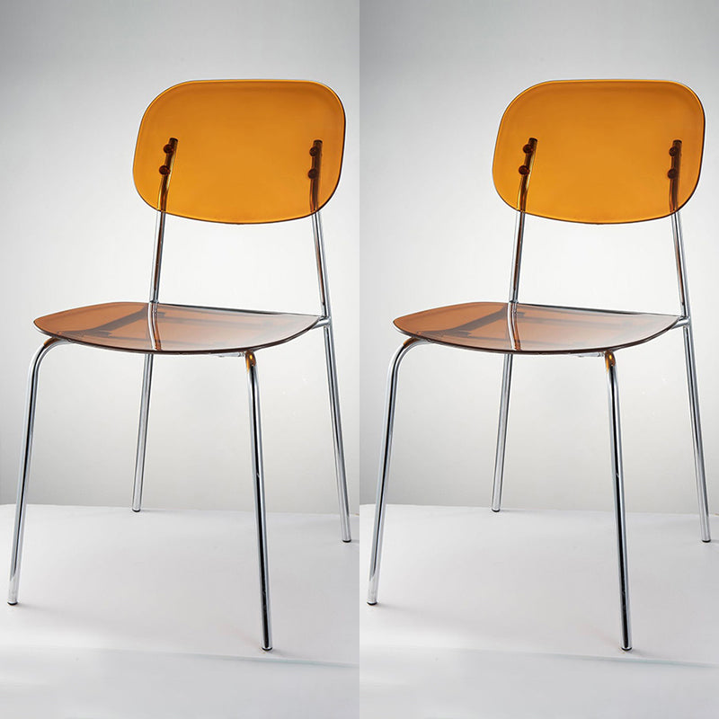 Industrial Style Open Back Dining Side Chairs Plastic Dining Armless Chairs Tan 2 Piece Set Clearhalo ' kitchen&dining_furn' 'Dining Chairs' 'Dining Tables & Seating' 'dining_chair' 'furn' 'furn_dining_chair' 'Furniture' 'furniture_dining_chair' 'Kitchen & Dining Furniture' 'kitchen' 4038520
