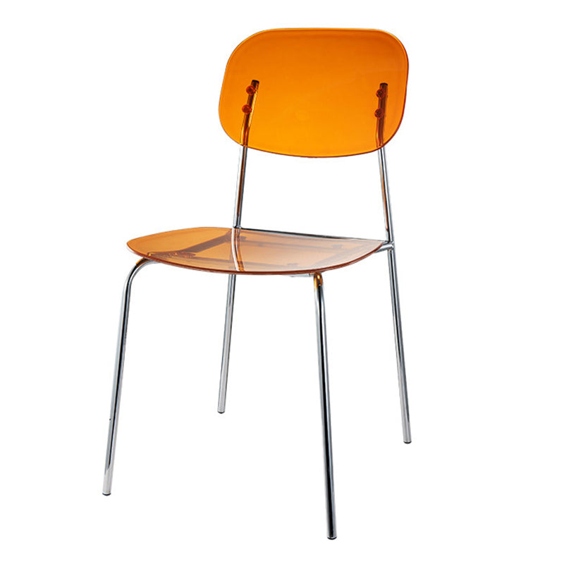 Industrial Style Open Back Dining Side Chairs Plastic Dining Armless Chairs Clearhalo ' kitchen&dining_furn' 'Dining Chairs' 'Dining Tables & Seating' 'dining_chair' 'furn' 'furn_dining_chair' 'Furniture' 'furniture_dining_chair' 'Kitchen & Dining Furniture' 'kitchen' 4038524