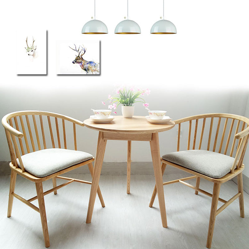 Scandinavian Style Upholstered Side Chair Windsor Back Dining Chairs for Home Clearhalo ' kitchen&dining_furn' 'Dining Chairs' 'Dining Tables & Seating' 'dining_chair' 'furn' 'furn_dining_chair' 'Furniture' 'furniture_dining_chair' 'Kitchen & Dining Furniture' 'kitchen' 4038537