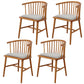 Scandinavian Style Upholstered Side Chair Windsor Back Dining Chairs for Home Light Brown 4 Piece Set Clearhalo ' kitchen&dining_furn' 'Dining Chairs' 'Dining Tables & Seating' 'dining_chair' 'furn' 'furn_dining_chair' 'Furniture' 'furniture_dining_chair' 'Kitchen & Dining Furniture' 'kitchen' 4038549