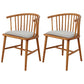 Scandinavian Style Upholstered Side Chair Windsor Back Dining Chairs for Home Light Brown 2 Piece Set Clearhalo ' kitchen&dining_furn' 'Dining Chairs' 'Dining Tables & Seating' 'dining_chair' 'furn' 'furn_dining_chair' 'Furniture' 'furniture_dining_chair' 'Kitchen & Dining Furniture' 'kitchen' 4038551