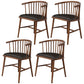 Scandinavian Style Upholstered Side Chair Windsor Back Dining Chairs for Home Walnut 4 Piece Set Clearhalo ' kitchen&dining_furn' 'Dining Chairs' 'Dining Tables & Seating' 'dining_chair' 'furn' 'furn_dining_chair' 'Furniture' 'furniture_dining_chair' 'Kitchen & Dining Furniture' 'kitchen' 4038552