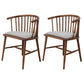 Scandinavian Style Upholstered Side Chair Windsor Back Dining Chairs for Home Dark Brown 2 Piece Set Clearhalo ' kitchen&dining_furn' 'Dining Chairs' 'Dining Tables & Seating' 'dining_chair' 'furn' 'furn_dining_chair' 'Furniture' 'furniture_dining_chair' 'Kitchen & Dining Furniture' 'kitchen' 4038557